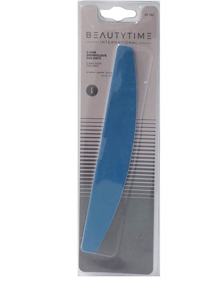 Beautytime 2-Piece 120 Grit Nail Files Smile Blue BT 192  - Image 2