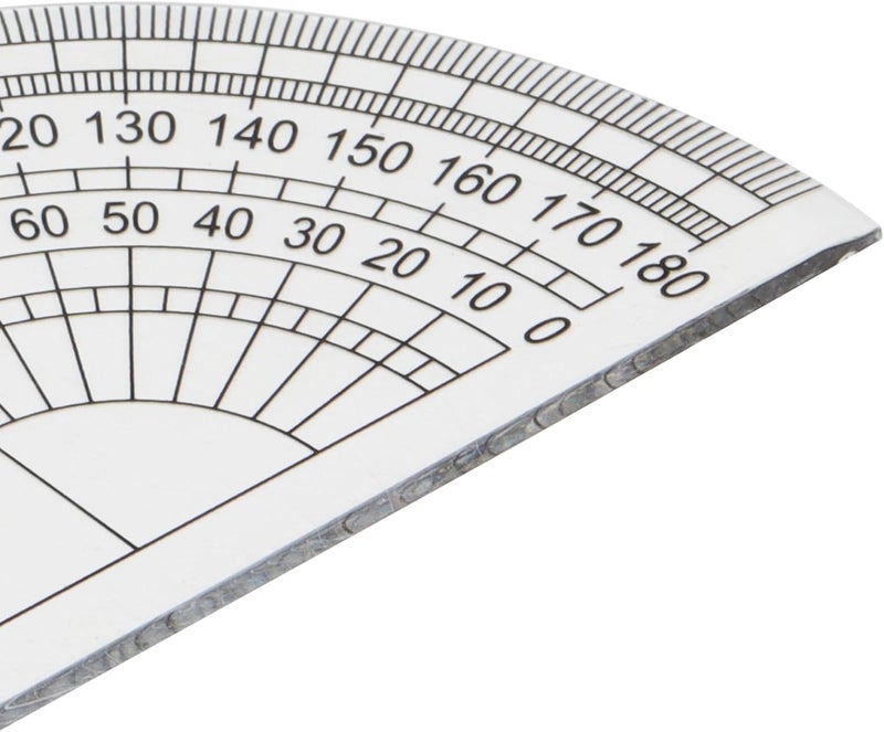 Clear Plastic Protractor 100-Pack: 4-Inch Transparent, Precision Angle Measurement - Durable, Crystal-Clear Visibility Geometry Protractor for Classroom, Student, Drafting, Home Use - Image 4