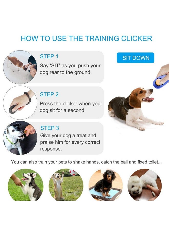 Sage Square Pet Training Clicker With Wrist Strap And Strap Hook For Dog/Cat/Kitten/Puppy/Bird (Random Color)  - Image 4