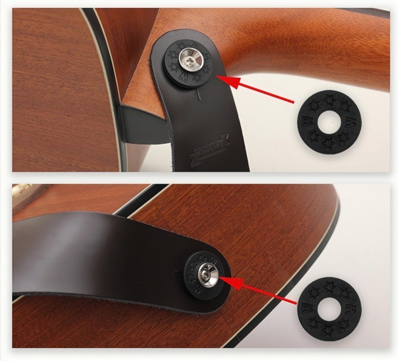 Noneea 2PCS Guitar Straps, Soft Cotton Straps With 3 Pick Holders, Button Headstock Adaptor and Button Block, Set For Electric/Acoustic Guitar - Image 4