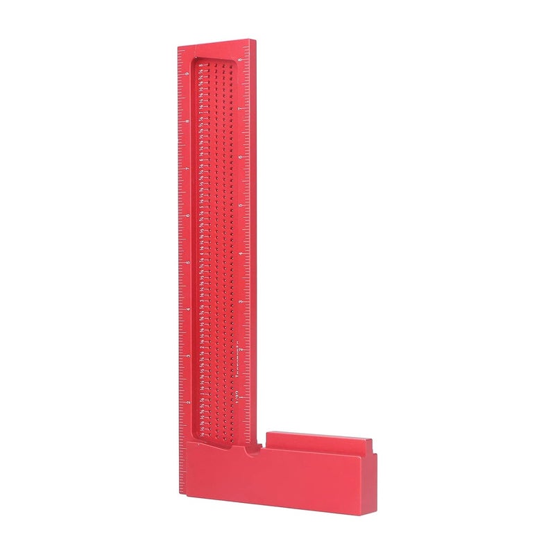 8 Inch Aluminum Alloy Right Angle Ruler Multifunction Woodworking Framing Square - Image 2