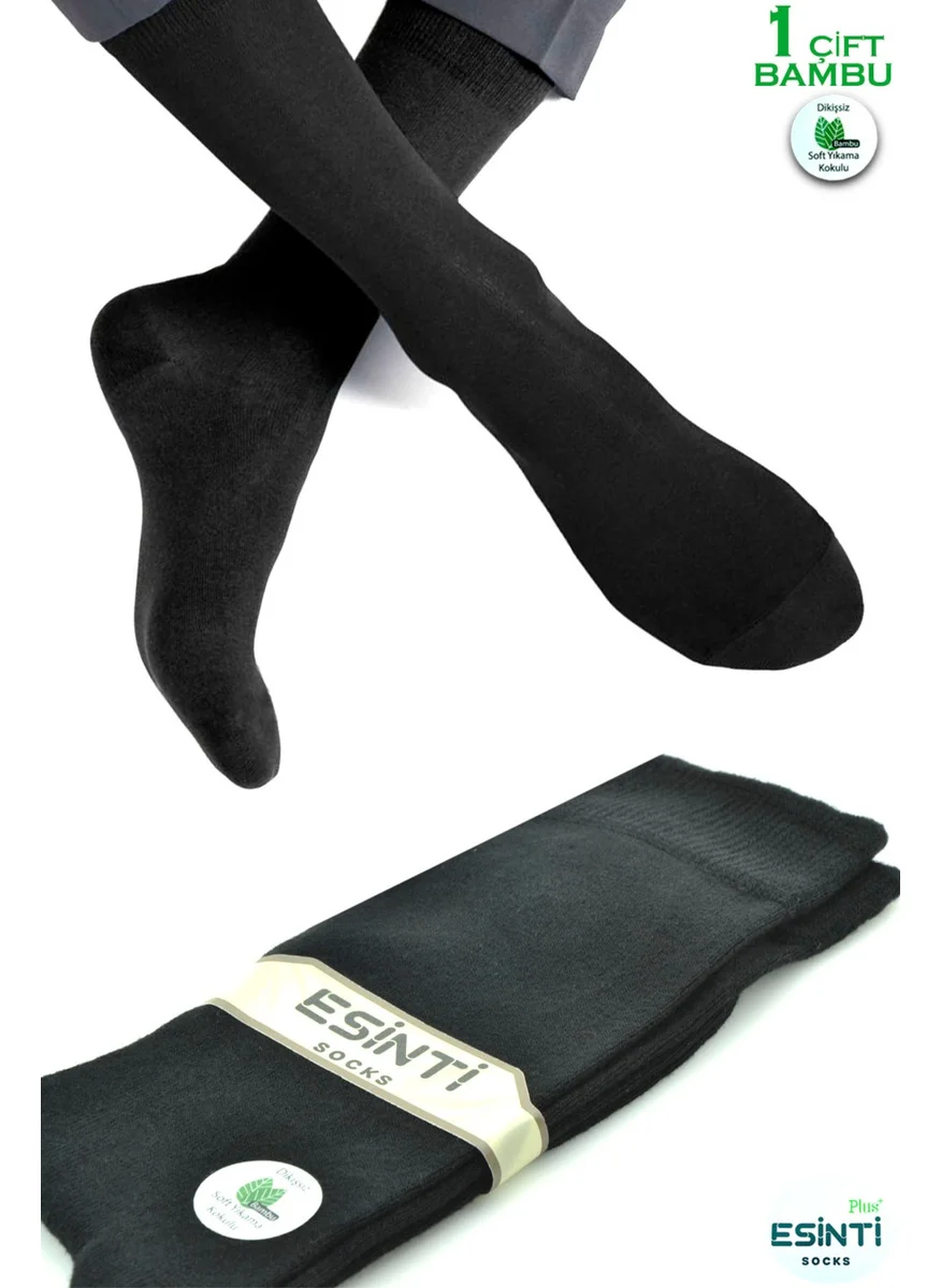 Esinti Men's Socks Bamboo Scented Seamless Classic Socket Socks Thin Long