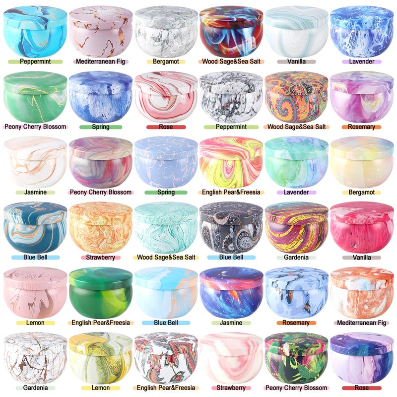 WPONSZU 36 Pack Scented Candles Gift Set for Woman, Jar Candle, 2.5 oz Soy Wax Tin Candle-Ideal Gift for Travel Home DÃ©cor - Image 2