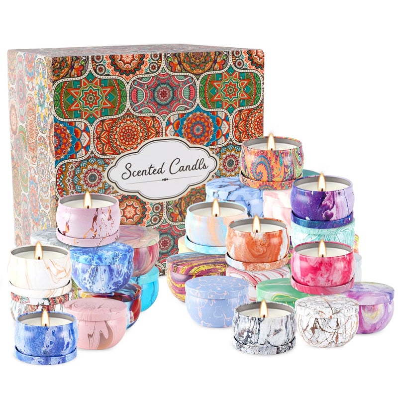 WPONSZU 36 Pack Scented Candles Gift Set for Woman, Jar Candle, 2.5 oz Soy Wax Tin Candle-Ideal Gift for Travel Home DÃ©cor - Image 3