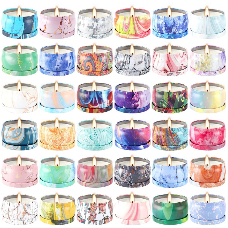 WPONSZU 36 Pack Scented Candles Gift Set for Woman, Jar Candle, 2.5 oz Soy Wax Tin Candle-Ideal Gift for Travel Home DÃ©cor - Image 4