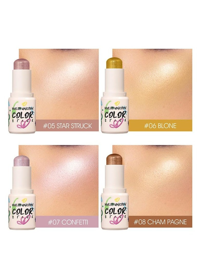 4 Color Highlighter Stick - Natural and Radiant Highlighting Stick（highlight 06）