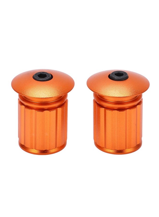 VGEBY - Bike Handlebar Bar End Plugs Expansion Type Bike Handlebar Plug Aluminum Alloy Not Rust Bike Locking Handlebar Block (Orange) Bicycle And Spare Supplies Bicycle Handlebar End Caps - Image 1