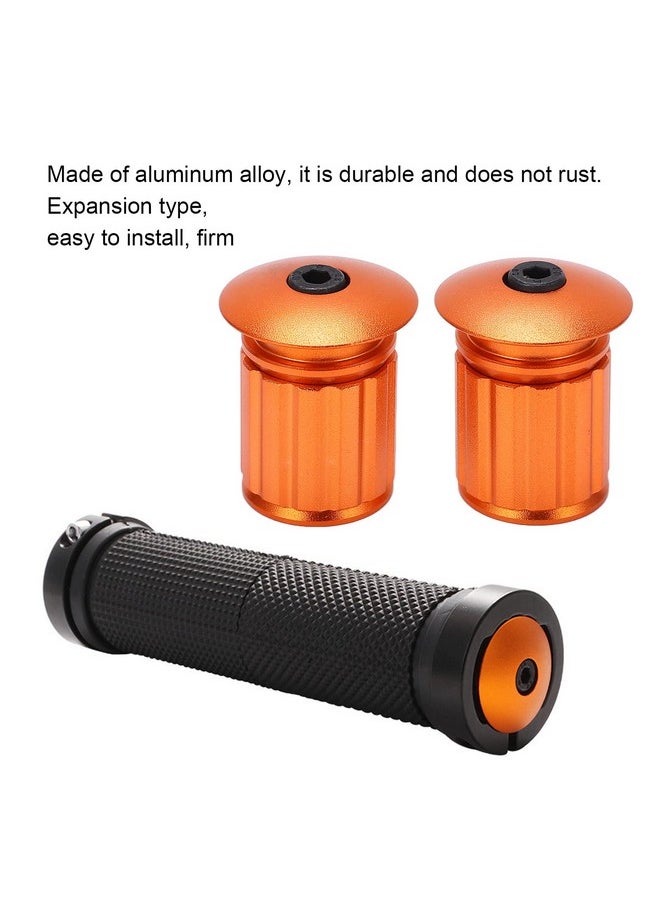 VGEBY - Bike Handlebar Bar End Plugs Expansion Type Bike Handlebar Plug Aluminum Alloy Not Rust Bike Locking Handlebar Block (Orange) Bicycle And Spare Supplies Bicycle Handlebar End Caps - Image 1