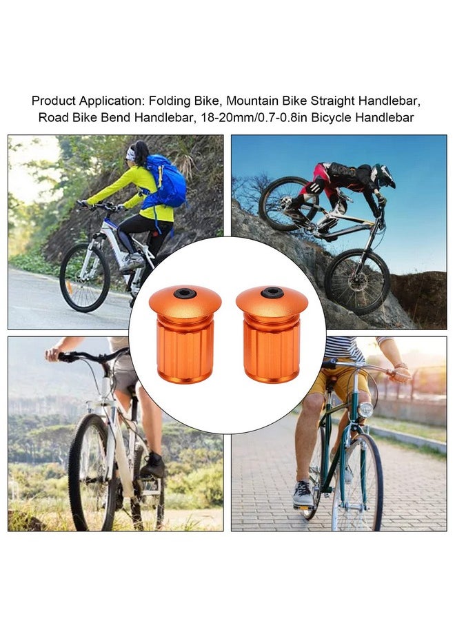 VGEBY - Bike Handlebar Bar End Plugs Expansion Type Bike Handlebar Plug Aluminum Alloy Not Rust Bike Locking Handlebar Block (Orange) Bicycle And Spare Supplies Bicycle Handlebar End Caps - Image 1