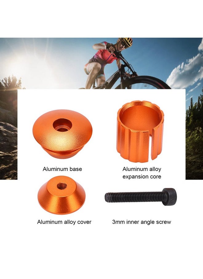 VGEBY - Bike Handlebar Bar End Plugs Expansion Type Bike Handlebar Plug Aluminum Alloy Not Rust Bike Locking Handlebar Block (Orange) Bicycle And Spare Supplies Bicycle Handlebar End Caps - Image 1