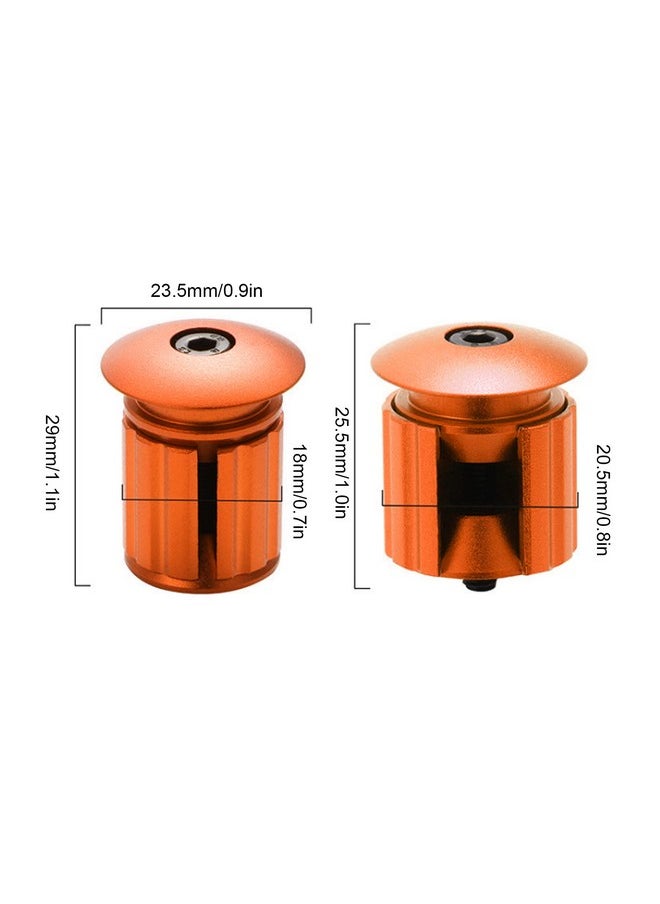 VGEBY - Bike Handlebar Bar End Plugs Expansion Type Bike Handlebar Plug Aluminum Alloy Not Rust Bike Locking Handlebar Block (Orange) Bicycle And Spare Supplies Bicycle Handlebar End Caps - Image 1
