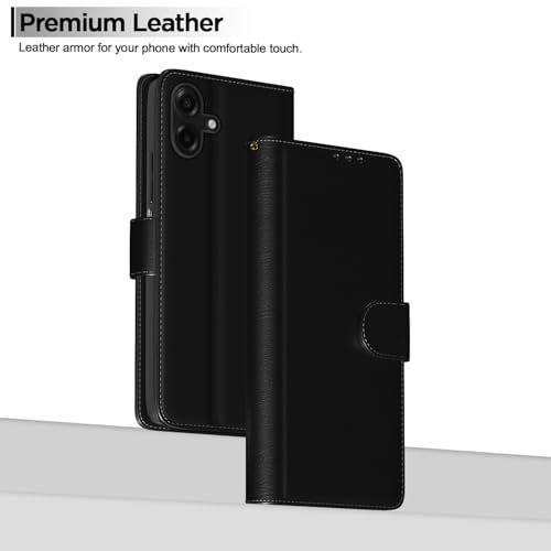 Pikkme Flip Cover for Samsung Galaxy F70e 5G | M07 | M17e / F07 | A07 | A07 5G| Leather Finish | Card Slots | Wallet Stand | Shockproof Protection Flip Case (Black) - Image 2