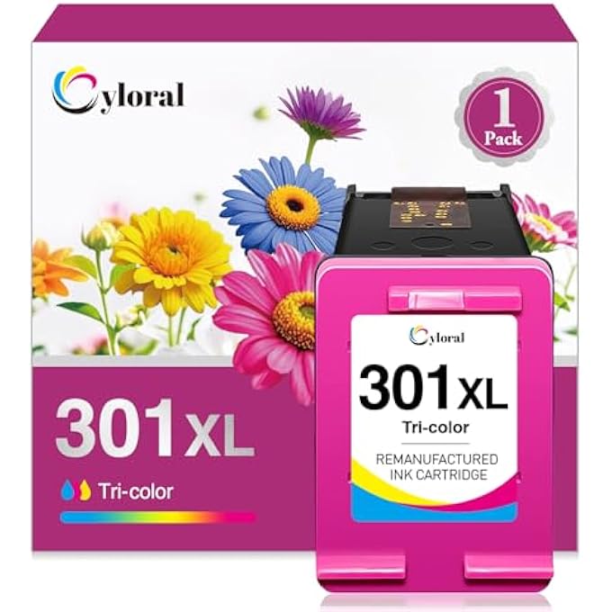 301XL INK CARTRIDGES COMPATIBLE WITH HP 301 301 XL (TRI-COLOUR) WORK WITH OFFICEJET 2620 2622 4630 ENVY 4500 4504 5530 DESKJET 2540 3050 2510 1510 1000 1050 2050 3050A PRINTER (1 PACK) - Image 1