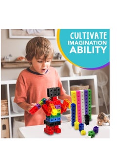 ECVV Math Manipulatives Counting Cubes, Math Linking Cubes Unifix Cubes Number Blocks for Kindergarten Learning Activities for Kids 3-8, 100 Pcs 10 Colors  - Image 2