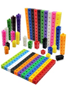 ECVV Math Manipulatives Counting Cubes, Math Linking Cubes Unifix Cubes Number Blocks for Kindergarten Learning Activities for Kids 3-8, 100 Pcs 10 Colors  - Image 1