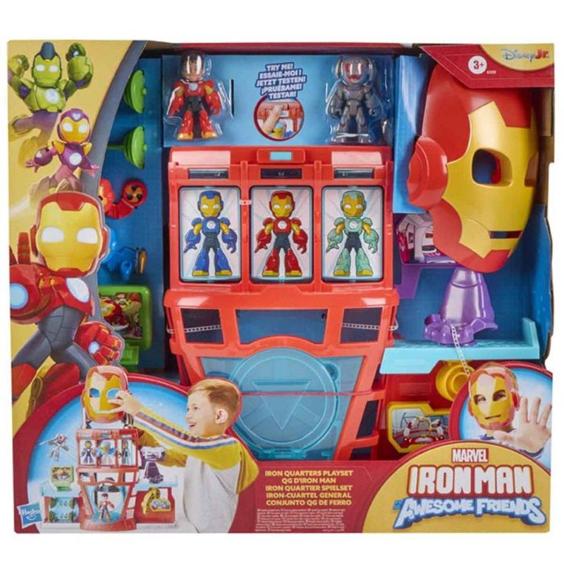 Marvel Iron Man And His Awesome Friends Iron Quarters 2-in-1 Playset - Image 1