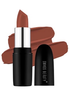 Swiss Beauty Swiss Beauty Pure Matte Lipstick Cafe Mocha 3.8G  - Image 1