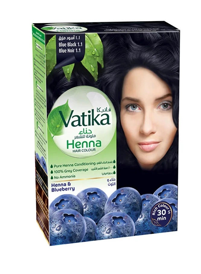 VATIKA Henna Hair color Blue black 1.1 - Image 1