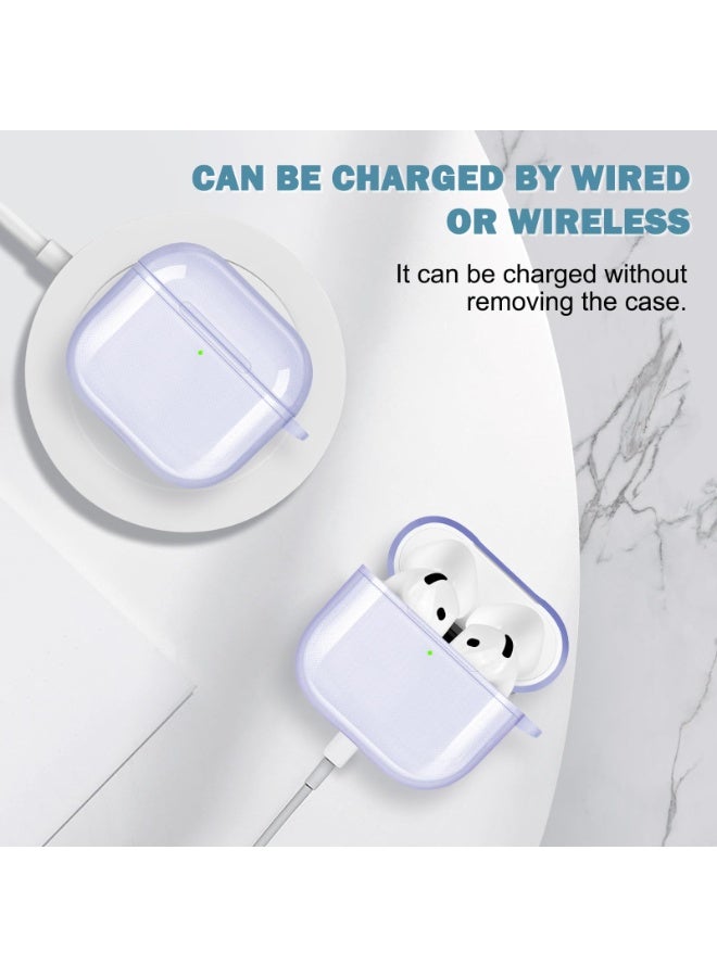 for Airpods 4（2024） Fourth Generation Transparent Protective Cover, Tpu Transparent Protective Cover With Keychain, Suitable For Women, Girls, Men, Anti Yellowing, Scratch Resistant, Shock Resistant, Full Protective Cover, Suitable For Airpods 4- (White) - Image 5