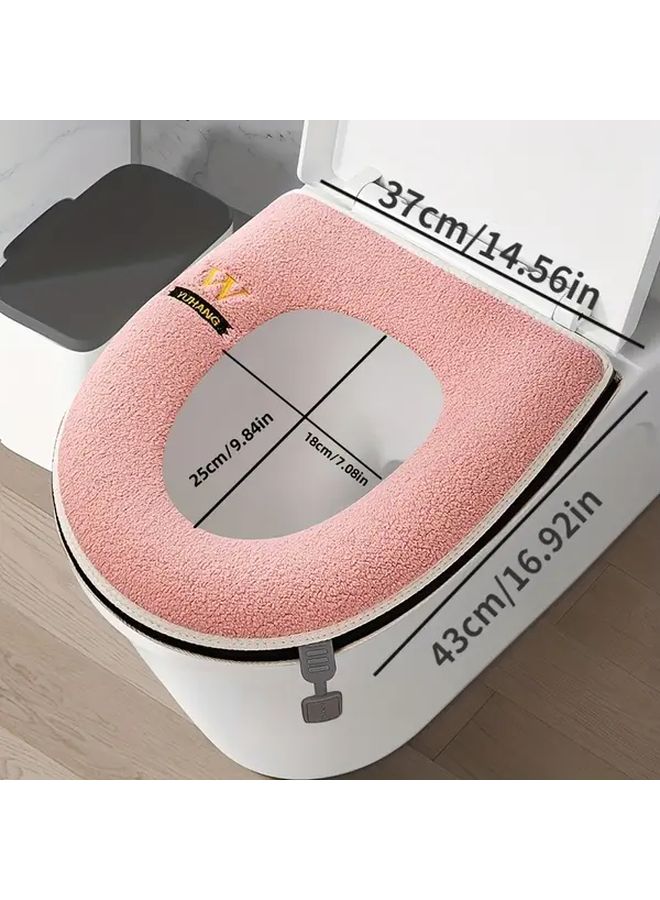 Grey Soft Toilet Seat Cushion Universal Padded Bathroom Cover - Image 2