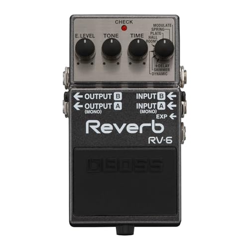 BOSS RV-6 Digital Reverb Effects Pedal, Black - Image 1
