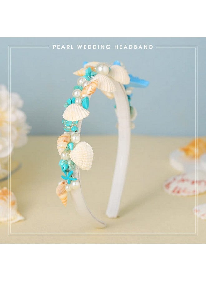 Unicra Nicra Starfish Headband Pearl Bridal Hair Band Sea Shell Hair Hoop Mermaid Hair Piece Beach Wedding Hair Accessories For Women And Girls - Image 4