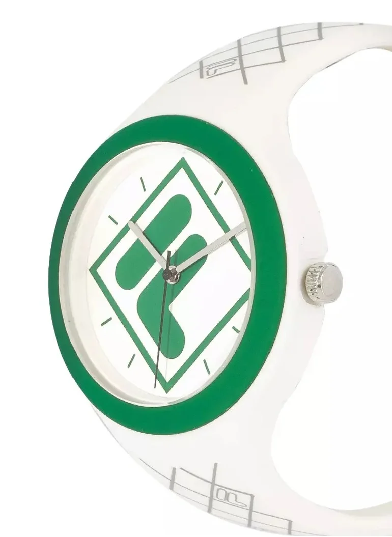 FILA Fila Style My Court Unisex Watch PC Case Ivory White Silicone Strap, 38-342-003, size 42mm