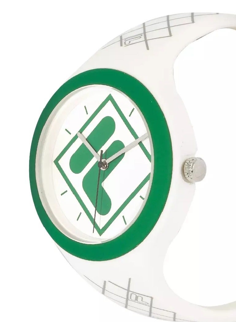 فيلا ساعة فيلا ستايل ماي كورت للجنسين بغطاء حماية، سوار سيليكون أبيض عاجي، 38-342-003، مقاس 42 مم - Image 2