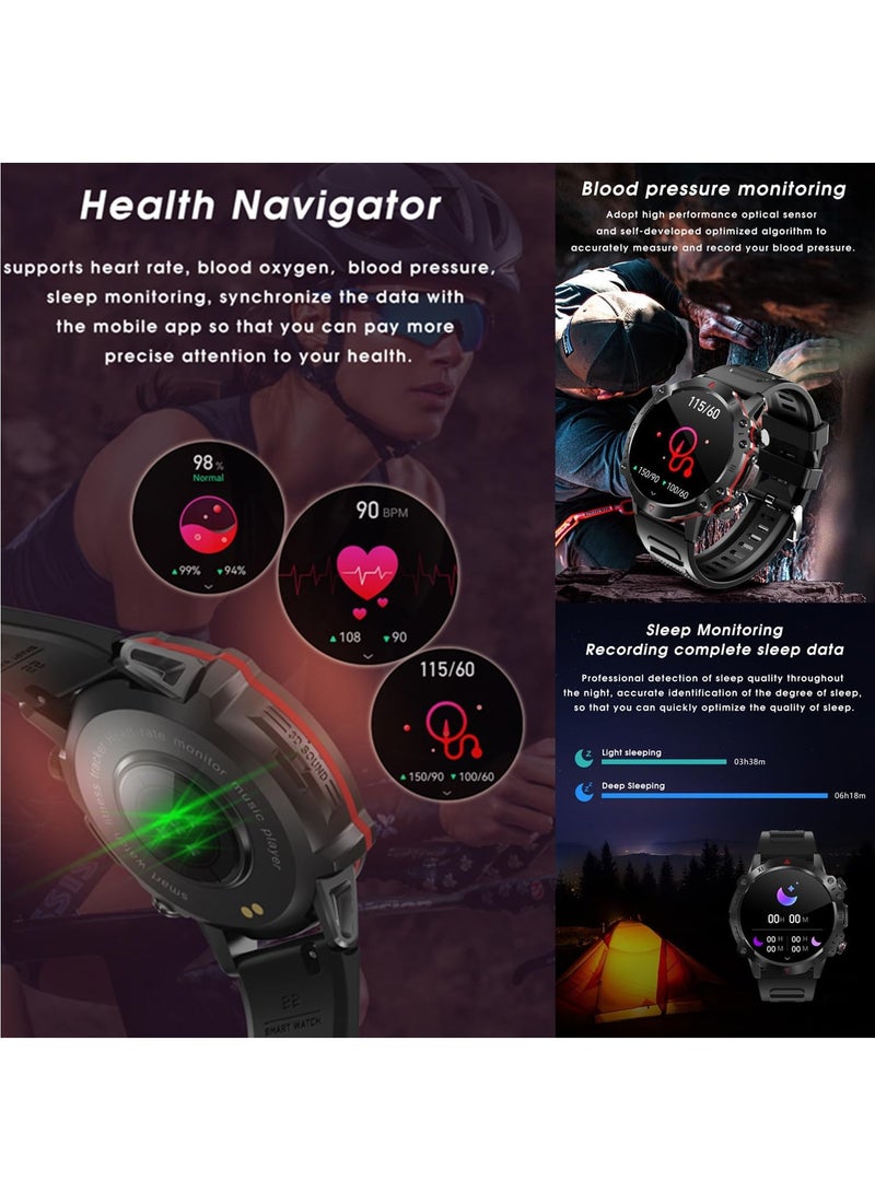 RollsTimi  1.39" Smartwatch for Men Women, 110+ Sport Modes, Fitness Tracker with Heart Rate SpO2 Monitor, IP67 Waterproof Outdoor Sports Watch for Android iPhone Phones - Image 2