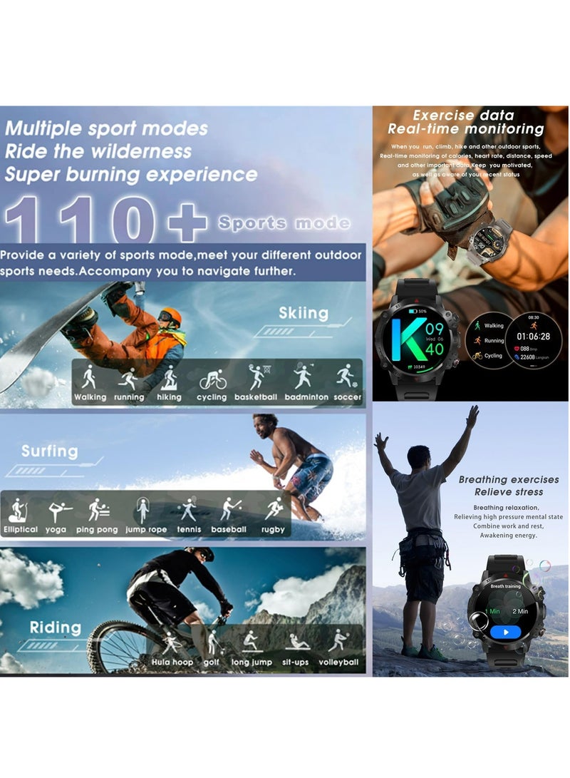 RollsTimi  1.39" Smartwatch for Men Women, 110+ Sport Modes, Fitness Tracker with Heart Rate SpO2 Monitor, IP67 Waterproof Outdoor Sports Watch for Android iPhone Phones - Image 4