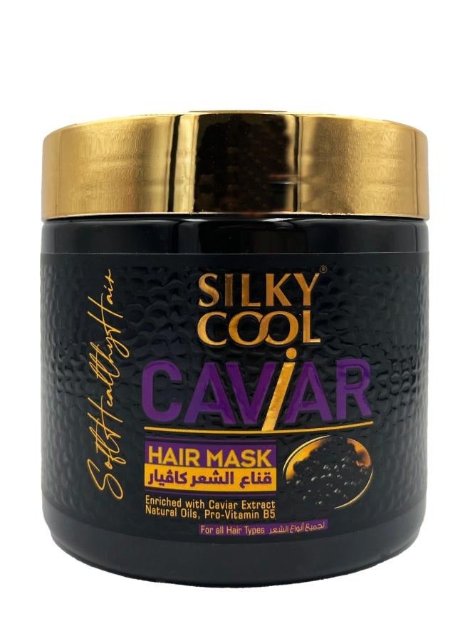 Silky Cool hair Mask Caviar Revival Luxurious Hair Treatment for Ultimate Rejuvenation 500 ml