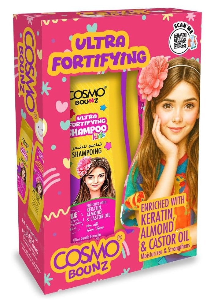COSMO Bounz Ultra Fortifying Kids Shampoo & Conditioner Gift Set - 400ml - Image 1