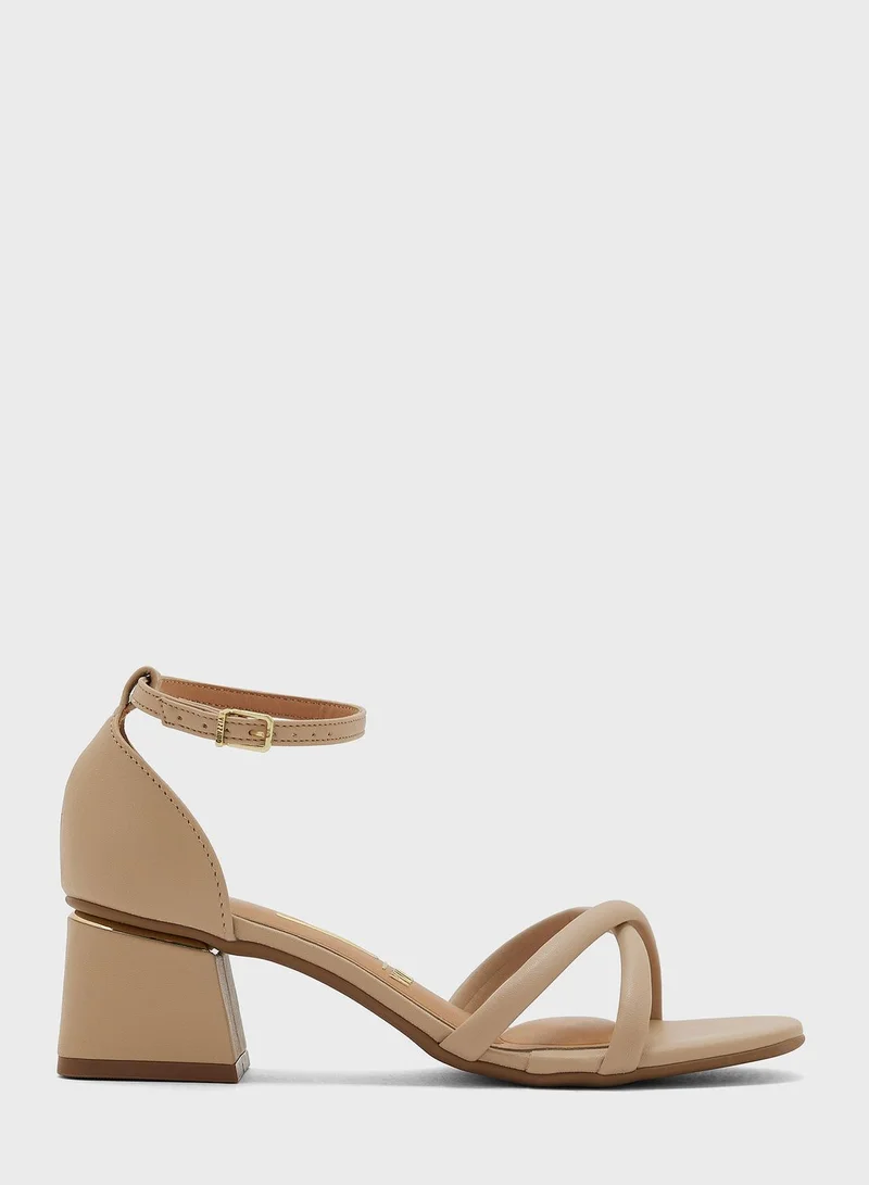 VIZZANO Kyra Ankle Strap Mid Heel Sandals