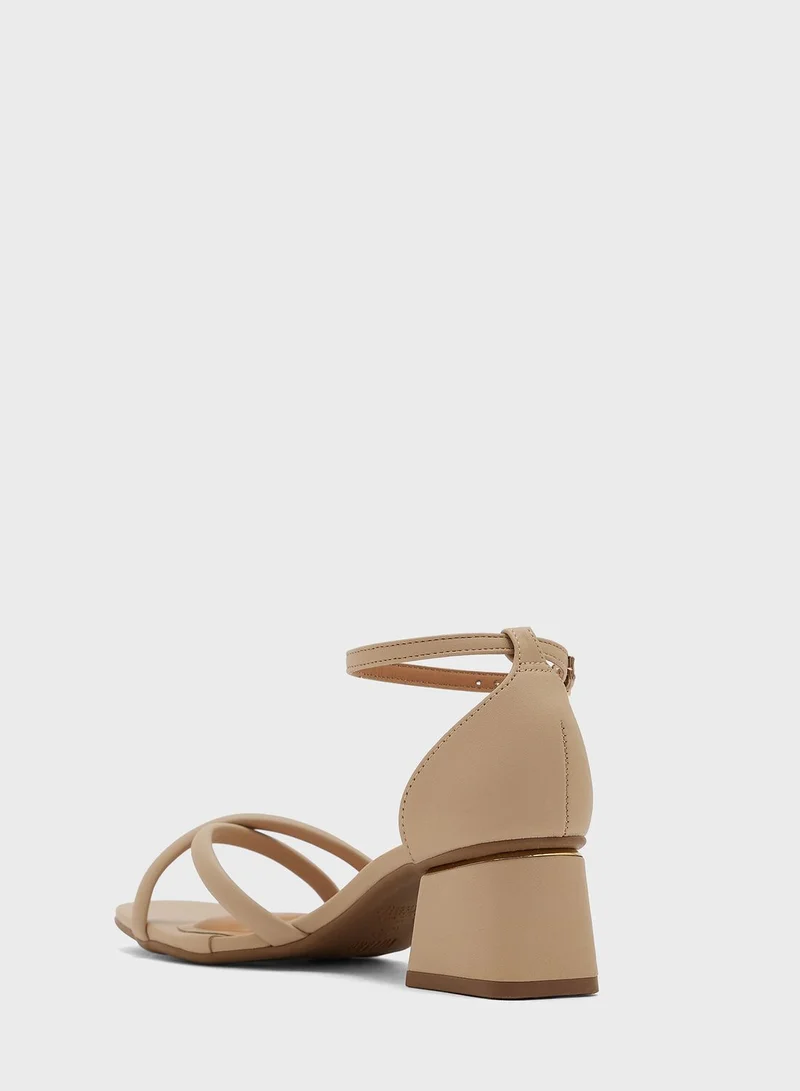 VIZZANO Kyra Ankle Strap Mid Heel Sandals
