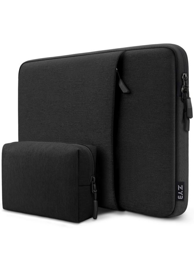 ZYB 16 Inch Laptop Case for 2021-2024 MacBook Pro 16 M4 M3 M2 M1 Max Pro, Mac Pro 15, Notebook Bag 16 Inch for 16 Inch Lenovo ThinkBook/IdeaPad VivoBook HP Asus Dell etc. with Accessories Bag - Black - Image 1