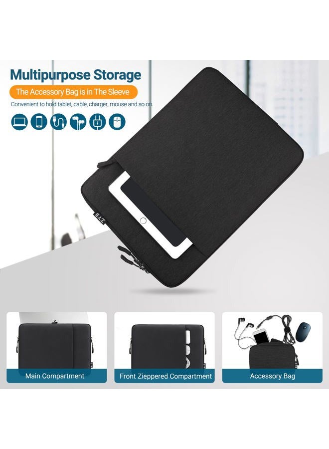ZYB 16 Inch Laptop Case for 2021-2024 MacBook Pro 16 M4 M3 M2 M1 Max Pro, Mac Pro 15, Notebook Bag 16 Inch for 16 Inch Lenovo ThinkBook/IdeaPad VivoBook HP Asus Dell etc. with Accessories Bag - Black - Image 4