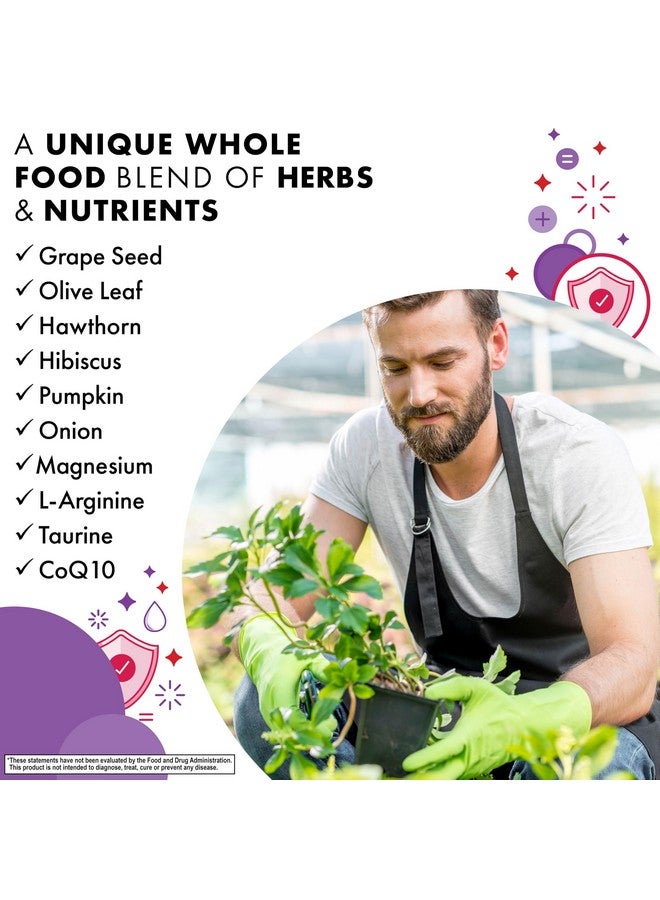 Bluebonnet Nutrition Blood Pressure Support, Vascular Health*, Non-GMO, Vegan, Gluten-Free, Soy-Free, Dairy-Free- 60 Vegetable Capsules, 30 Servings - Image 4