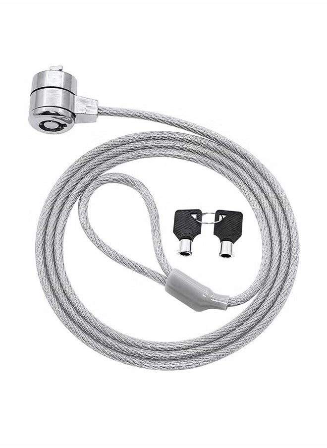 HY Laptop Lock, 1.2M Universal Laptop Notebook Combination Lock Security Cable, Office Dormitory Meeting Study Room Security Lock, for Most Notebooks, Desktops, Projectors LCD Key Lock with 2 Keys  - Image 1