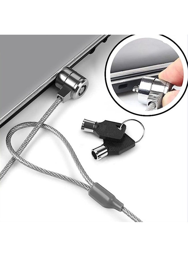 HY Laptop Lock, 1.2M Universal Laptop Notebook Combination Lock Security Cable, Office Dormitory Meeting Study Room Security Lock, for Most Notebooks, Desktops, Projectors LCD Key Lock with 2 Keys  - Image 5
