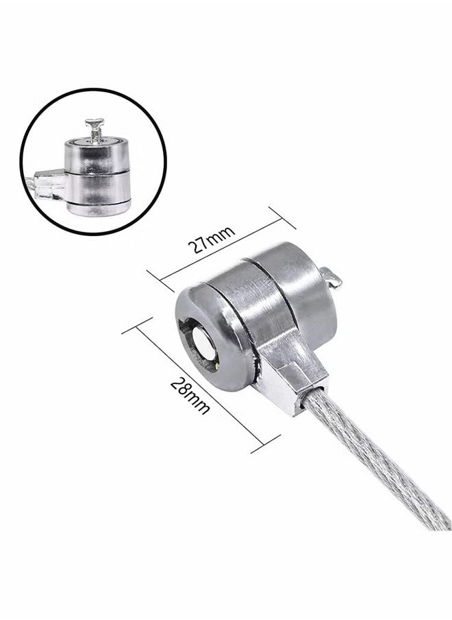HY - Laptop Lock, 1.2M Universal Laptop Notebook Combination Lock Security Cable, Office Dormitory Meeting Study Room Security Lock, for Most Notebooks, Desktops, Projectors LCD Key Lock with 2 Keys - Image 1