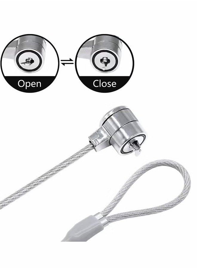 HY - Laptop Lock, 1.2M Universal Laptop Notebook Combination Lock Security Cable, Office Dormitory Meeting Study Room Security Lock, for Most Notebooks, Desktops, Projectors LCD Key Lock with 2 Keys - Image 1