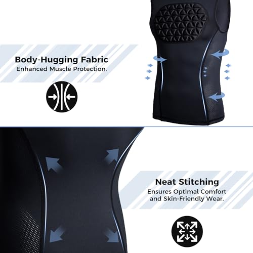 Legendfit Youth Baseball Chest Protector Padded Compression Shirt Support Softball Football Heart Sternum Guard - Image 3