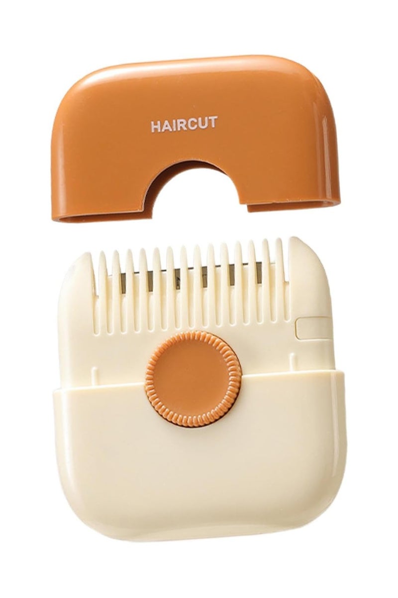 بلان A مشط قص الشعر 2 في 1 – أداة حلاقة وتشذيب مزدوجة الجوانب، صغيرة الحجم ومحمولة للسفر، لتخفيف وتصفيف الشعر للرجال والنساء والأطفال، قابلة للفك والتنظيف، مصنوعة من الفولاذ المقاوم للصدأ (برتقالى) - Image 1