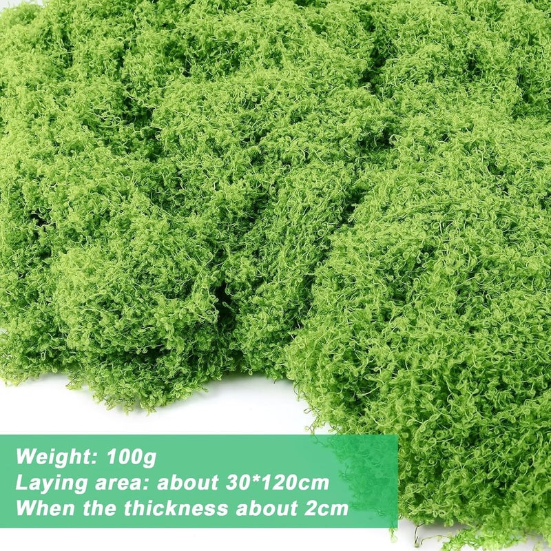 PacuM 100 g Artificial Moss for Decorating, Process Moss, Nylon Fake Moss, Artificial Moss for Crafts, Artificial Moss for Crafts, Iceland Moss, Artificial Moss for Crafts, Miniature Garden Decoration - Image 5