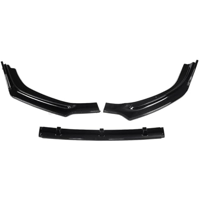 MUTUSAISI Bright Black Front Bumper 3-Stage Lip Spoiler Fit for Compatible with Toyota Highlander 2017-2019 - Image 5