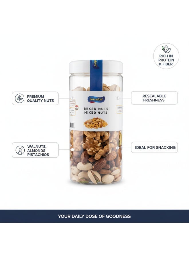 sokradorf Mixed Nuts 250g Premium Assorted Nuts Almonds Cashews Pistachios Walnuts Healthy Snack High Protein Omega 3 Natural Nuts Blend No Additives Superfood - Image 3