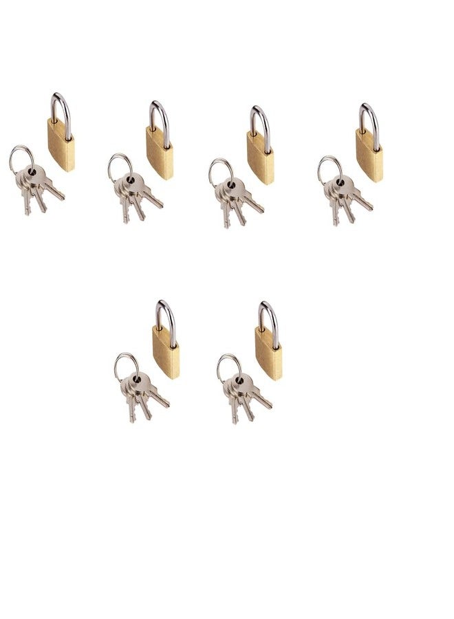 TOOLBUX أقفال صغيرة من Toolbux مع مفاتيح، أقفال صغيرة للأمتعة، حقائب الظهر، حقائب الصالة الرياضية، صندوق المجوهرات، المذكرات، قفل أمان، قفل سفر (5 قطع). - Image 1