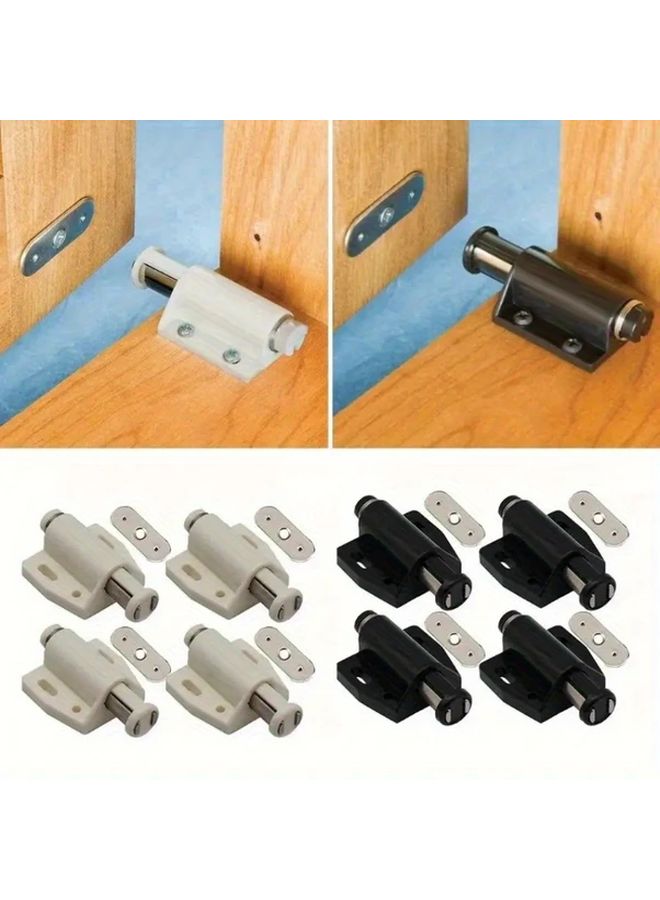 2pcs Black Magnetic Cabinet Door Push Latch Touch Release Catch For Drawers - Image 3