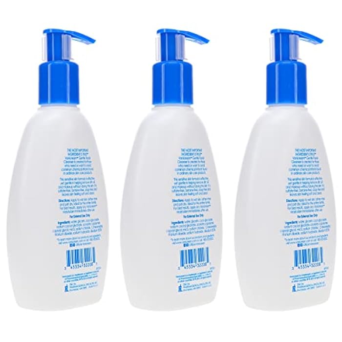 Vanicream Gentle Facial Cleanser for Sensitive Skin, 8 Oz (Pack of 3), Unscented, 24 Fl Oz - Image 3