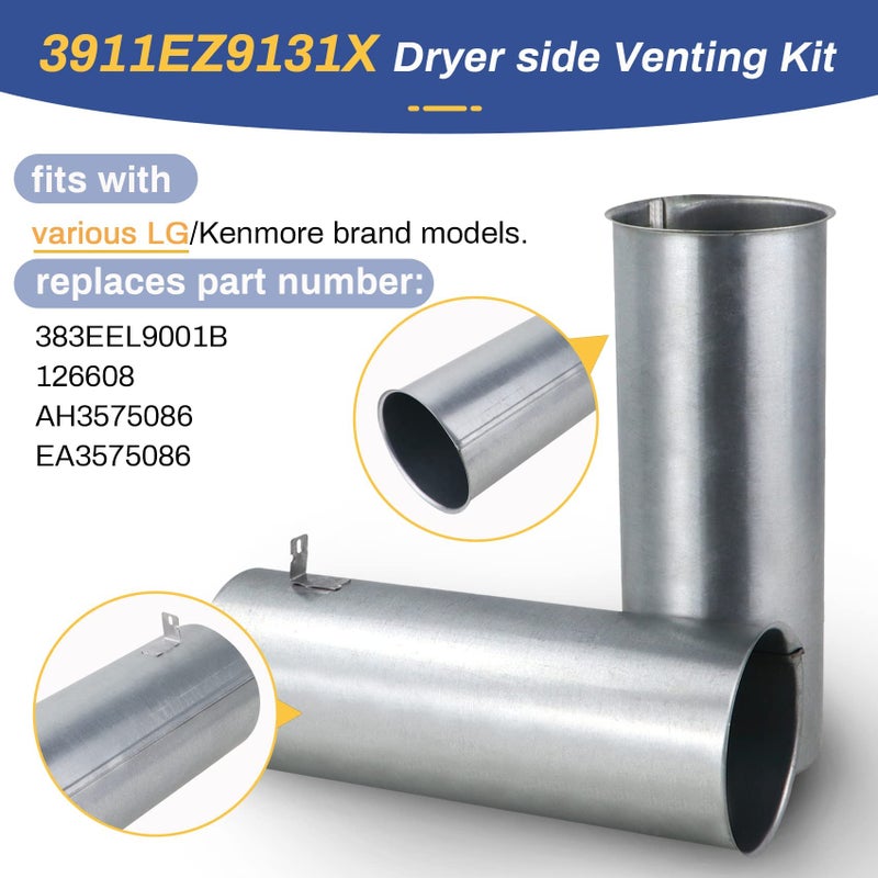Flngr 3911Ez9131X Upgraded Dryer Venting Kit Compatible With Lg/Kenmore. Replaces 1266802 Ah3575086 Ea3575086 Ps3575086 - Image 2